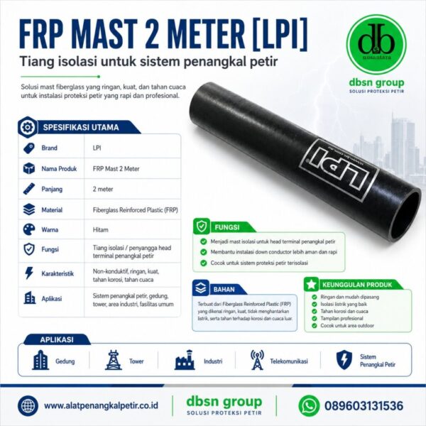 FRP-2M & FRP-3M LPI – Tiang Fiberglass Isolator