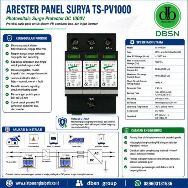 Arrester Panel Surya: Solusi Proteksi Petir Pompa Air Tenaga Surya